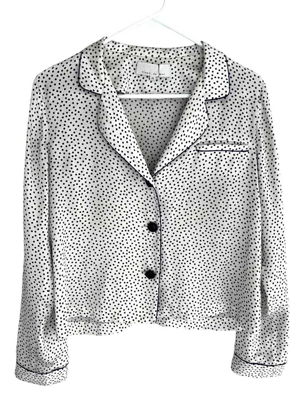 Fleur du Mal Silk Pajama Top